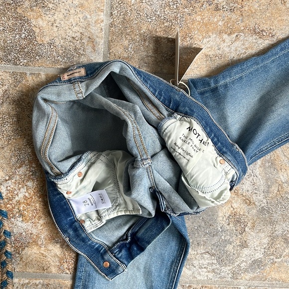 MOTHER The Mid Rise Dazzler Ankle Fray Size 28 NWT - Picture 12 of 15